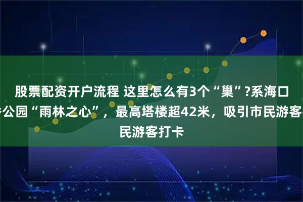 股票配资开户流程 这里怎么有3个“巢”?系海口西秀公园“雨林之心”，最高塔楼超42米，吸引市民游客打卡